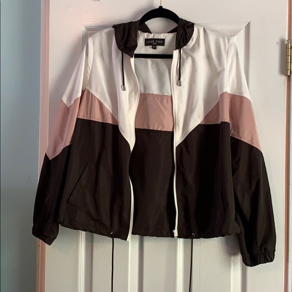 Pink Windbreaker Jacket Size 